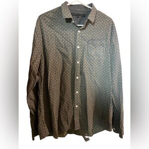 Impatient wolves long sleeve mens button Shirt xxL 2xl modern floral print grey